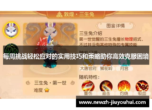 每周挑战轻松应对的实用技巧和策略助你高效克服困境